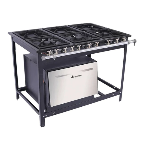 Fogão Industrial 6 Bocas com forno F60 GLP BP Extra Venâncio