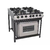 Fogão Industrial 4 Bocas com Forno Bravo Cinza Br4Bfcz Venâncio