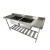 Pia Industrial Aço Inox 260x60x90 Cuba Dupla Central Gastromixx - comprar online