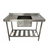 Pia industrial 130x60 com Cuba dir e Grade P1D130 Gastromixx