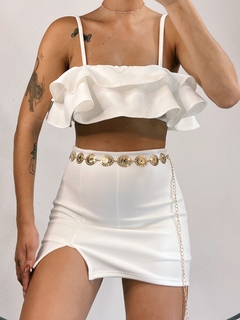 Short Saia Iris White