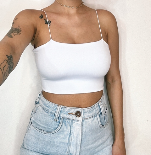 Cropped Basic White - comprar online