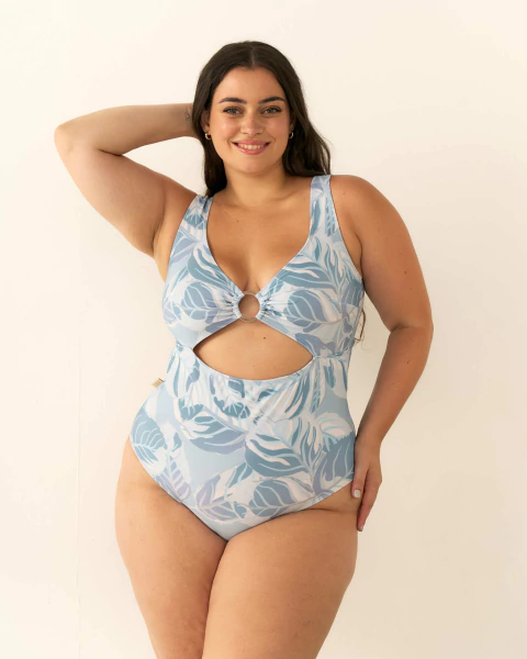 Enteriza Caipy (print celeste) - comprar online