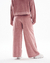 Pantalón wide plush (rosa) - tienda online