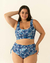 Top Reef (print azul) - Arena Blanca