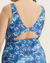 Enteriza Sand (print azul hojas)