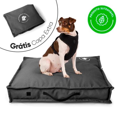 Cama Futon Recycle Grafite + CAPA EXTRA GRÁTIS - comprar online