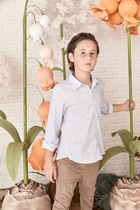 CAMISA MANGA LARGA ESTAMPADA NIÑO