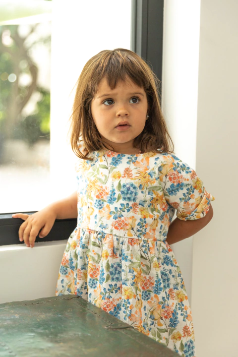 VESTIDO MANGA CORTA COTTON