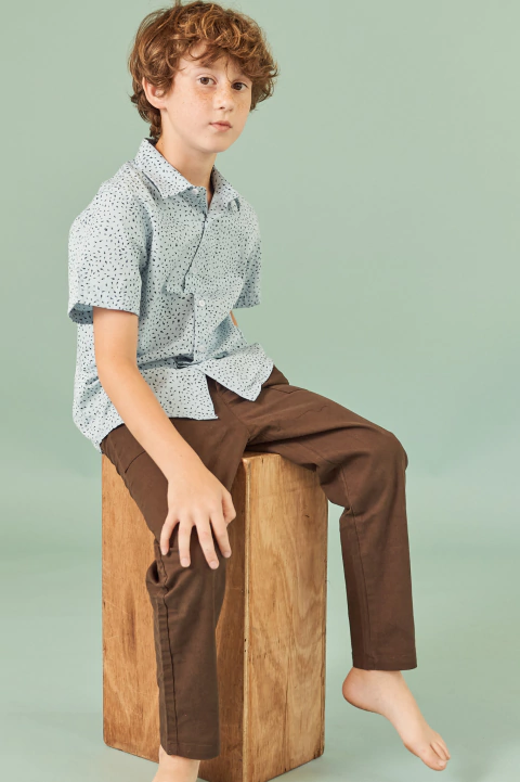 CAMISA MANGA CORTA ESTAMPADA NIÑO