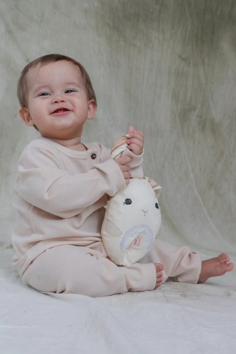 REMERA WAFFLE MANGA LARGA LISA