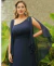Vestido Longo Um Ombro Só com Manga Fluida na internet