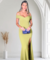 Vestido Ombro a Ombro Decote em X - loja online