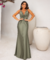 Vestido Acetinado Sereia Torcido Na Cintura - comprar online