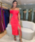 Vestido Longuete Ombro só Drapeado - loja online