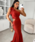 Vestido Drapeado Sereia Lateral Vazada - comprar online