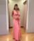Vestido Longo Decote em V - CLA MODAS