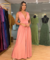 Vestido Longo Decote em V - CLA MODAS