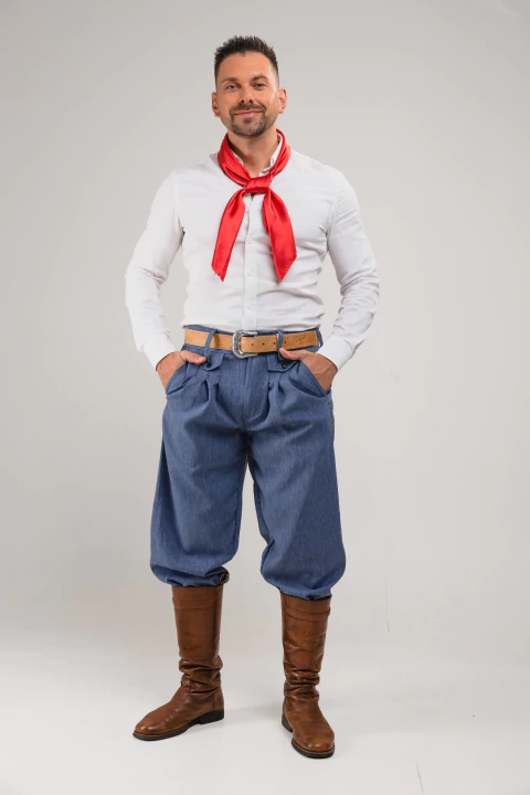 Bombacha Alfaiataria Masculina Azul com Favo - comprar online