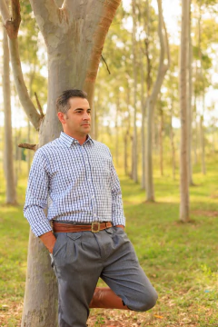 Bombacha Alfaiataria Masculina Chumbo