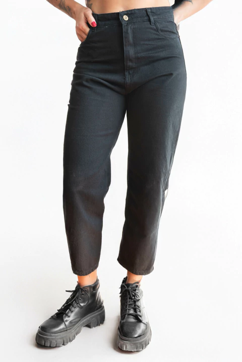 Jean MOM negro - comprar online
