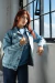 Campera de jean celeste