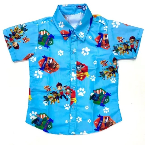 CAMISA Patrulha Canina azul + gravata