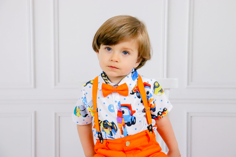 CAMISA Leo e o Caminhão branca + gravata