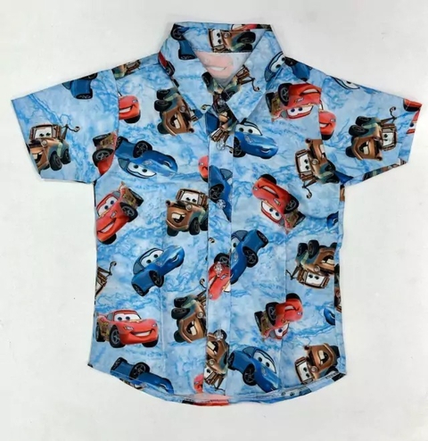 Camisas infantil carros + gravata