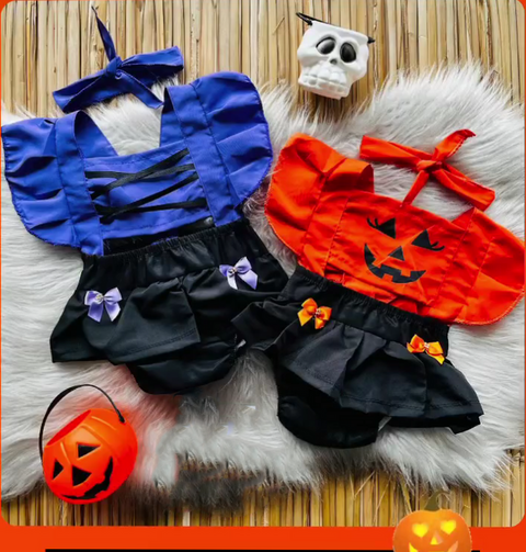Romper Halloween Bruxinha / Abóbora