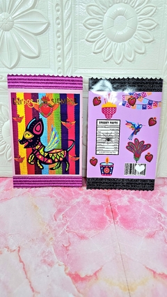 CANDY BAG-CHIP BAG DIA DE MUERTOS-HALLOWEEN PERRITOS ALEBRIJES