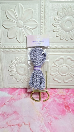 20 MTS CORDON DE ALGODON LAVANDA - BLANCO - comprar en línea