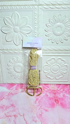 20 MTS CORDON DE ALGODON AMARILLO- BLANCO - comprar en línea