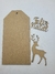 Tag 30x15x6mm Com Apliques Rena e Feliz Natal - comprar online