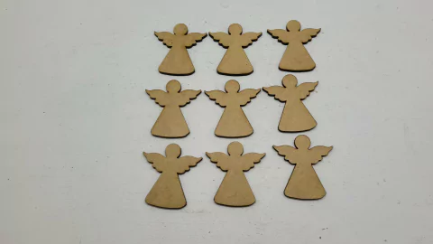 Anjos em mdf de 3mm 5x5 (9un)