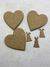 Trio de Corações em mdf com Aplique de Mini Coelhos (12x12) - Casa do Artesanato 