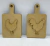 Par de Tábuas de carne em MDF de 12mm (20x12) Galo e Galinha MOD 2