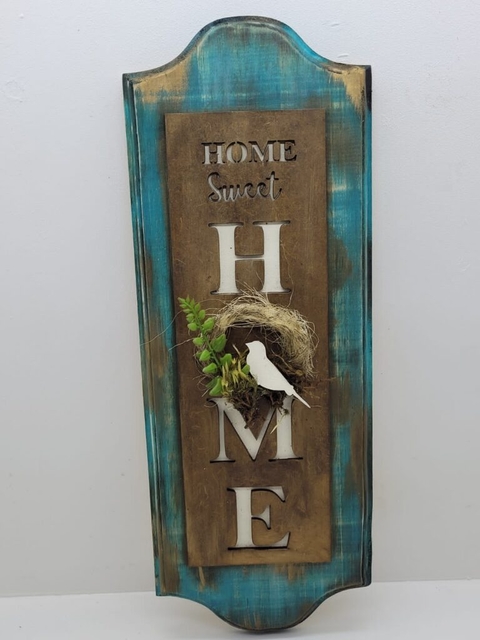 Placa Home de Pinus Decorada