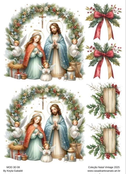 Papel de Natal 3D (MOD 08)