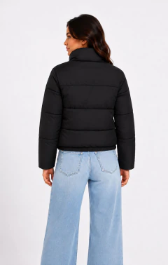 Campera Puffer Corta Mujer Microfibra Cuello Alto Moda en internet