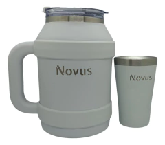 Vaso Termo 2 En 1 Termico Con Pico Acero Inoxidable 1100 Ml