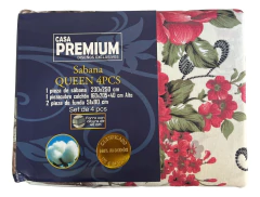 Juego De Sabana Queen Size 1800 Hilos Estampadas Suaves - tienda online