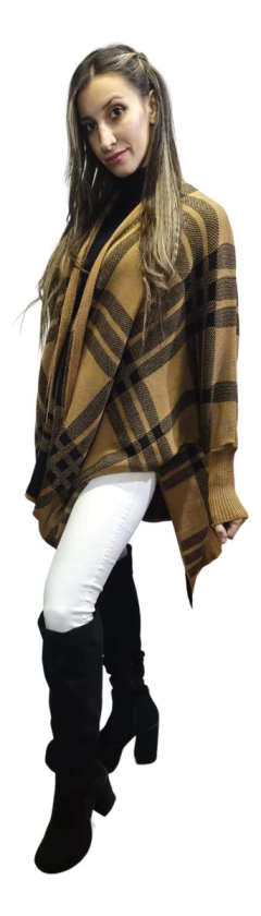 Pashmina Poncho Escoses Manton Mujer Abrigo Capa Ruana Moda - NOU INDUMENTARIA