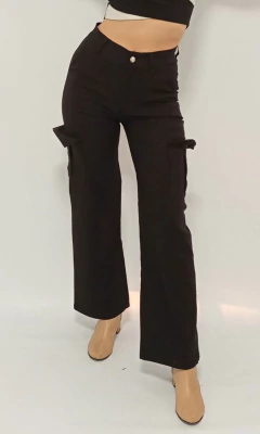 Pantalon Mujer Palazzo Cargo Bengalina Elastizado Amplio - comprar online