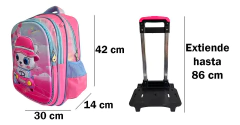 Imagen de Mochila Con Carro Desmontable Lunchera Cartuchera Infantil