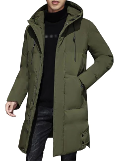 Campera Hombre Inflada Parka Larga Impermeable Invierno