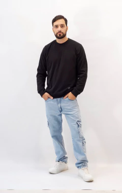 Jean Pantalon Hombre Mom Cargo Rigido Oversize Premium Moda - comprar online