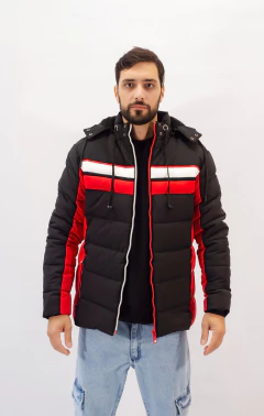Campera Hombre Combinada Puffer Con Piel Impermeable Abrigo - tienda online