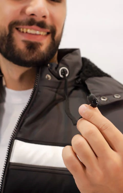 Campera Hombre Combinada Puffer Con Piel Impermeable Abrigo - tienda online