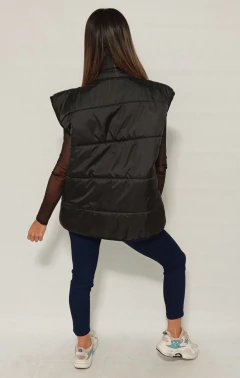 Chaleco Inflable Puffer Over Abrigo Bolsillos Moda Unisex - tienda online